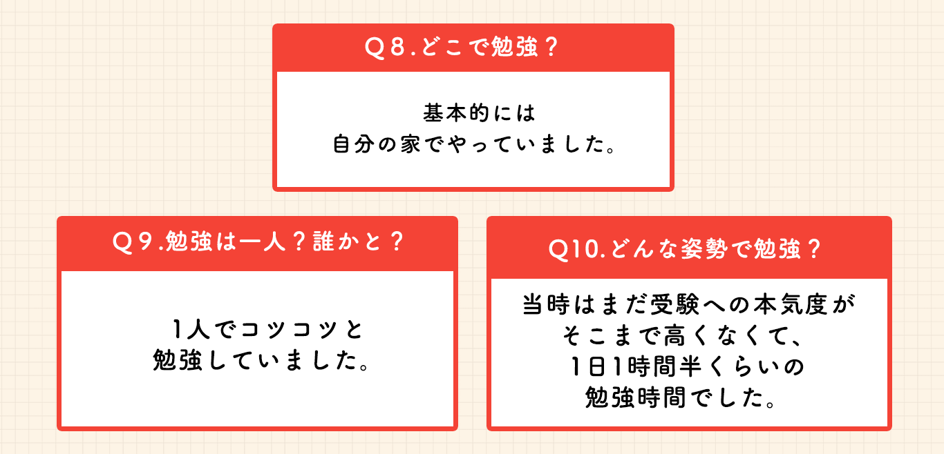 10月の甲村さんの勉強