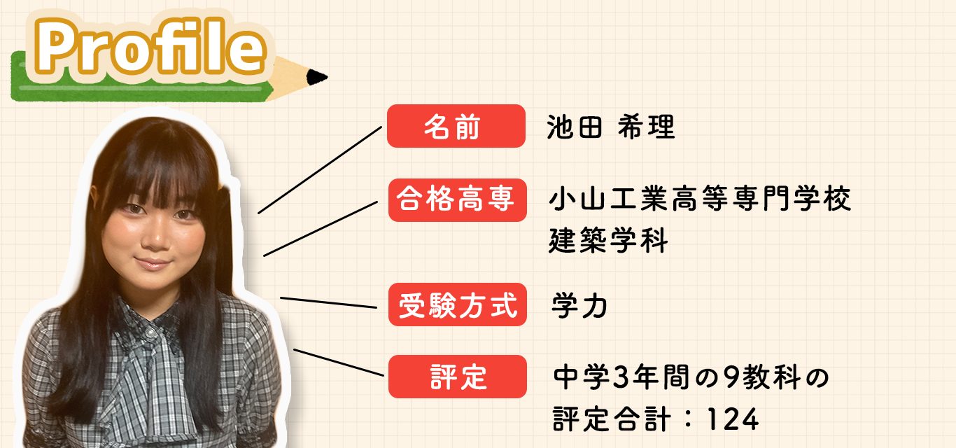 2026年学力試験合格 池田さん